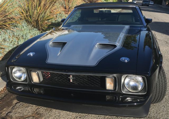 1973 Black Ford Mustang Convertible
