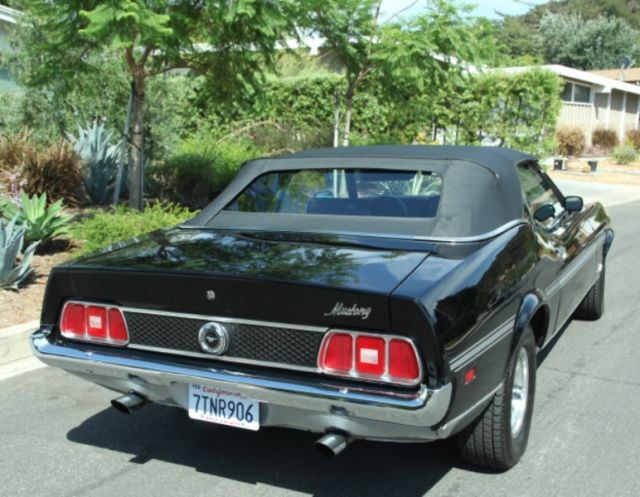 1973 Black Ford Mustang Convertible