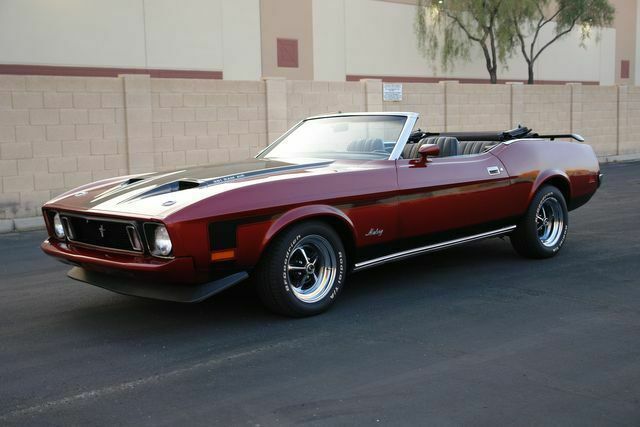 1973 Burgundy Ford Mustang Convertible