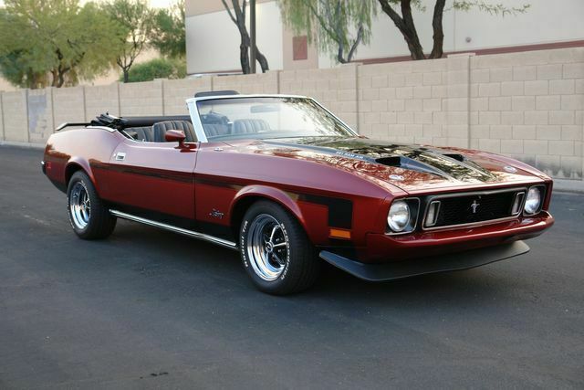 1973 Burgundy Ford Mustang Convertible