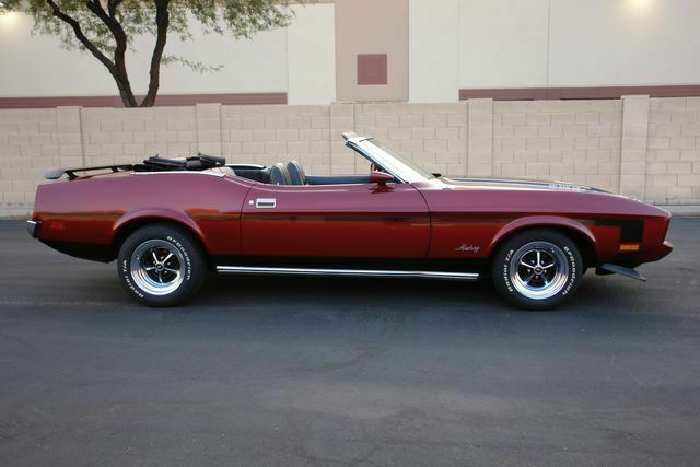 1973 Burgundy Ford Mustang Convertible