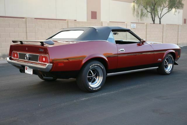 1973 Burgundy Ford Mustang Convertible