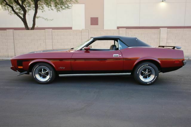 1973 Burgundy Ford Mustang Convertible