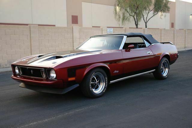 1973 Burgundy Ford Mustang Convertible