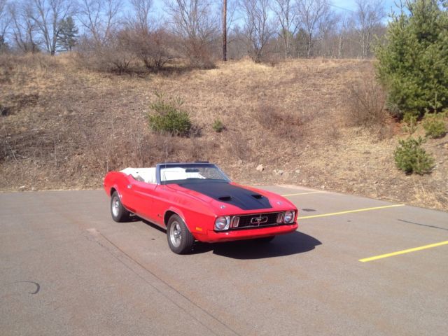 1973 Burgundy Ford Mustang Convertible