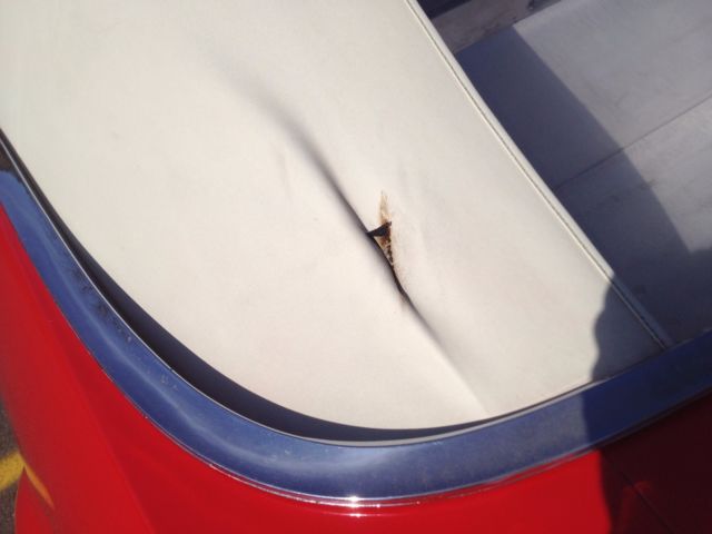 1973 Burgundy Ford Mustang Convertible