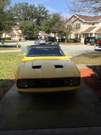 1973 Yellow Ford Mustang Convertible