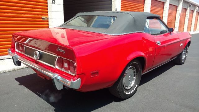 1973 Red Ford Mustang Convertible