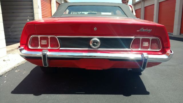 1973 Red Ford Mustang Convertible