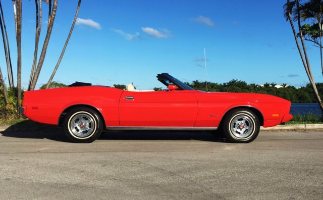 1973 Red Ford Mustang Convertible