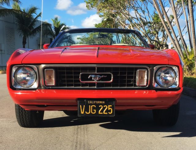 1973 Red Ford Mustang Convertible