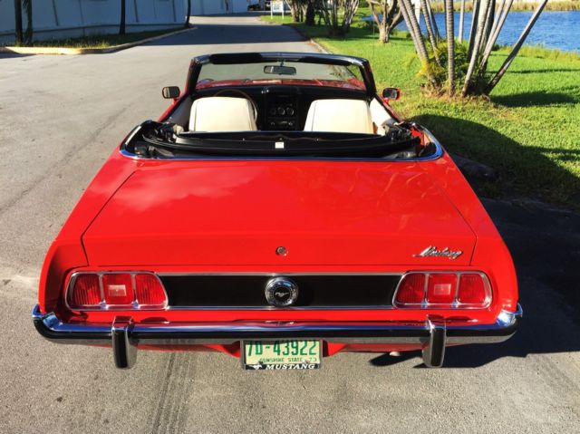 1973 Red Ford Mustang Convertible