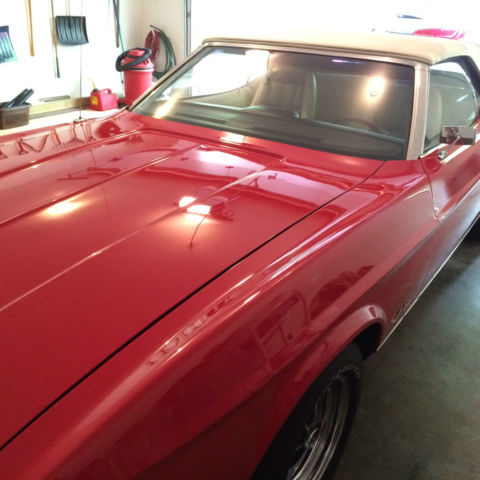 1973 Red Ford Mustang Convertible