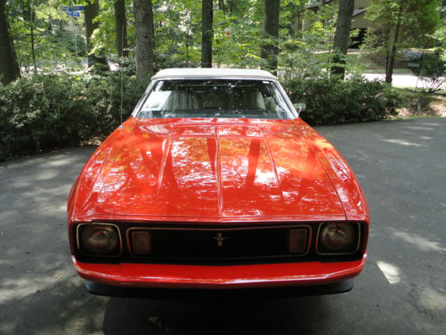 1973 Red Ford Mustang Convertible
