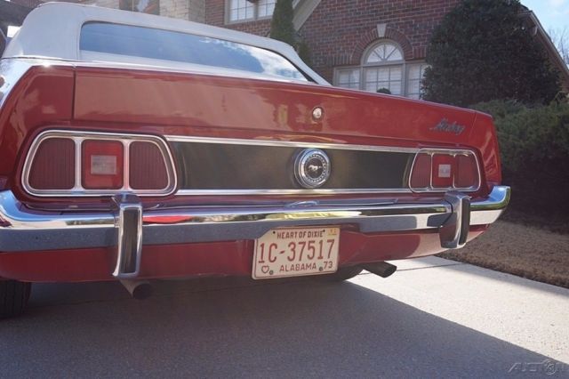1973 Red Ford Mustang Convertible