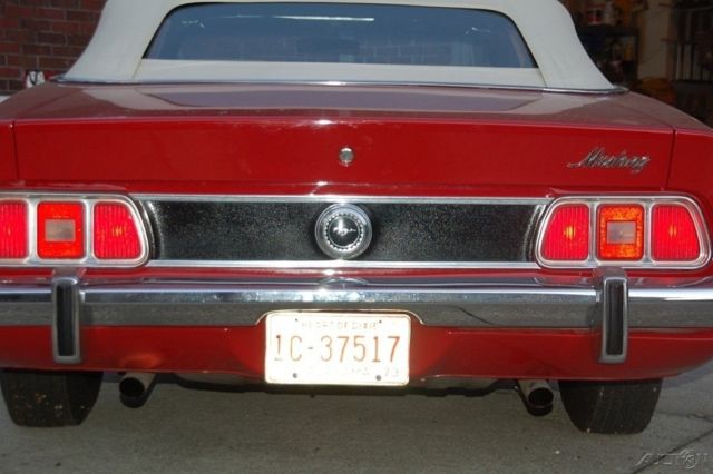 1973 Red Ford Mustang Convertible