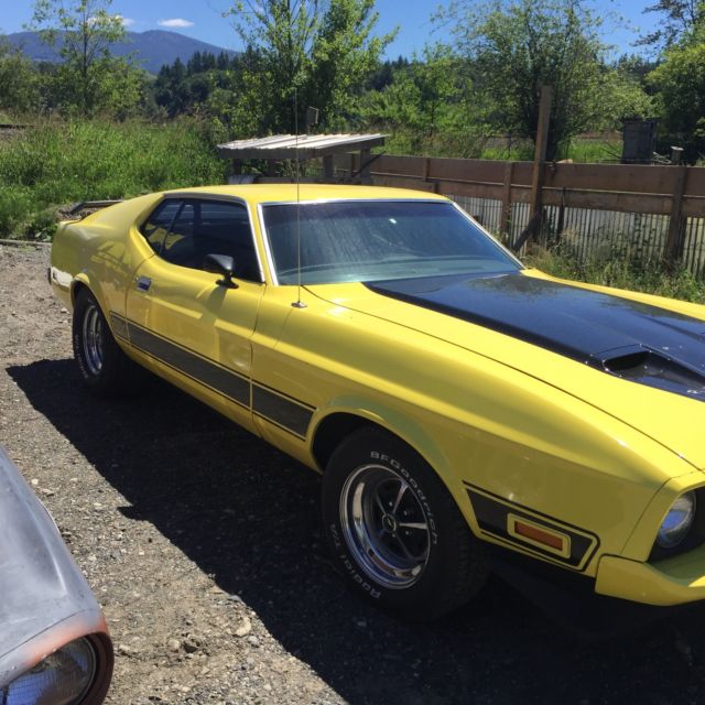1973 Yellow Ford Mustang Fastback