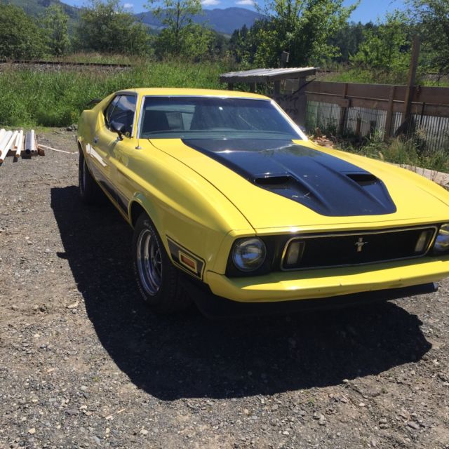 1973 Yellow Ford Mustang Fastback