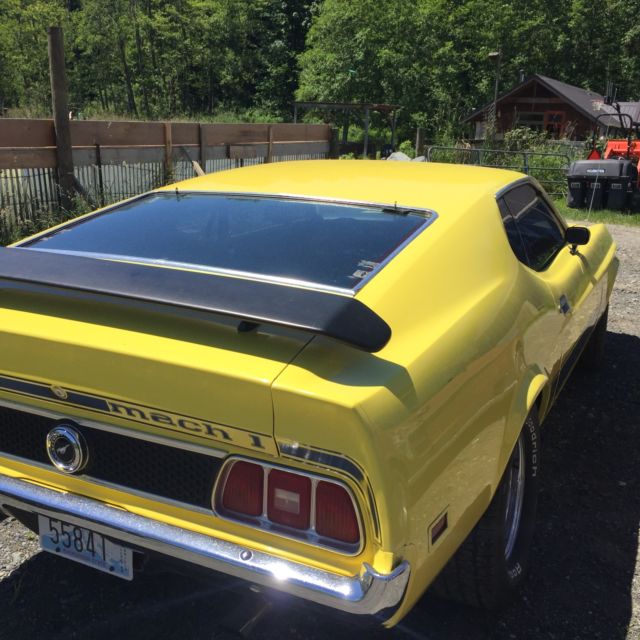 1973 Yellow Ford Mustang Fastback