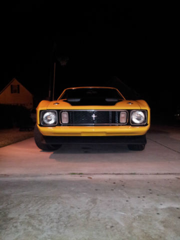1973 Yellow Ford Mustang Fastback