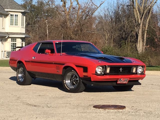 1973 Red Ford Mustang Fastback