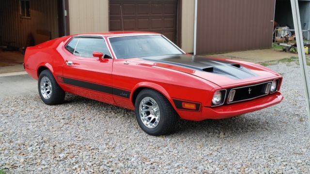 1973 Red Ford Mustang Fastback