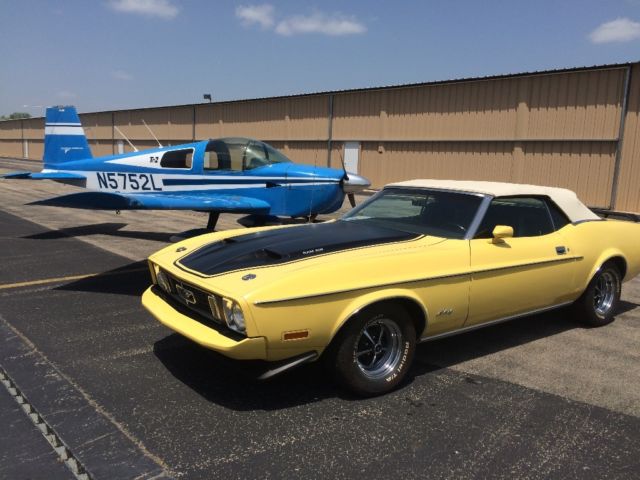 1973 Yellow Ford Mustang Convertible