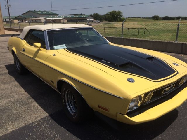 1973 Yellow Ford Mustang Convertible