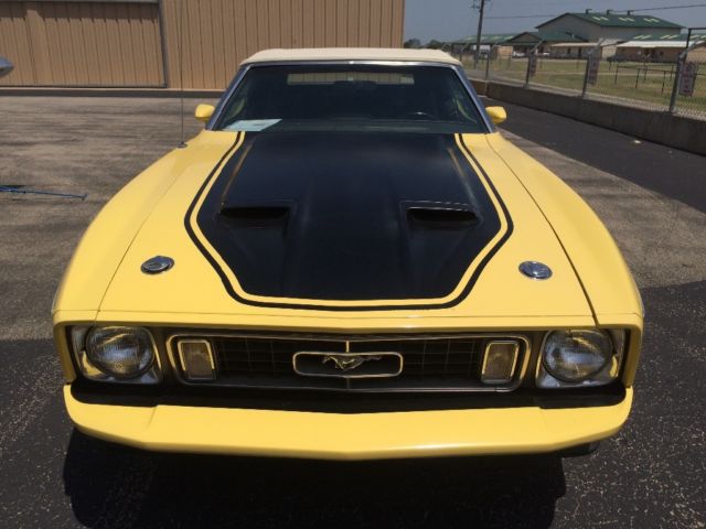 1973 Yellow Ford Mustang Convertible