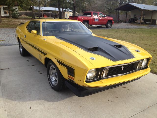 1973 Yellow Ford Mustang