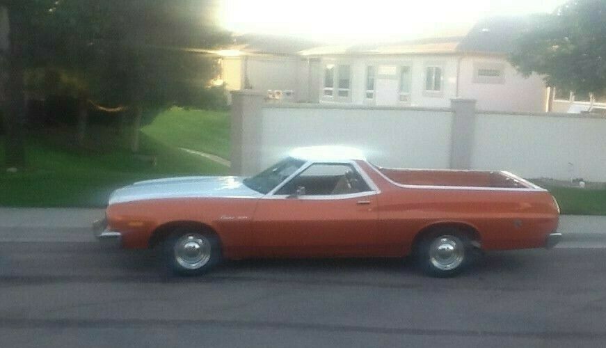 1973 Orange Ford Ranchero Pickup Truck