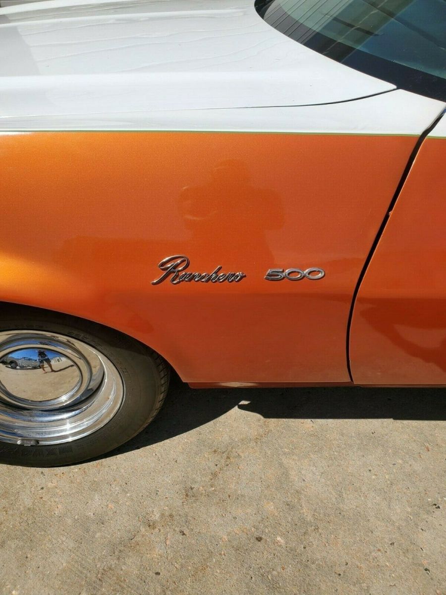 1973 Orange Ford Ranchero Pickup Truck