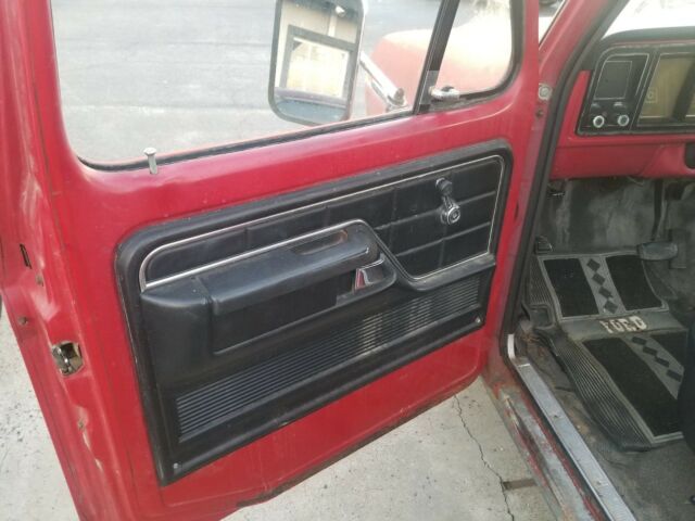 1973 red Ford F-100 Standard Cab Pickup