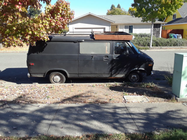 1973 Black Chevrolet G10 van