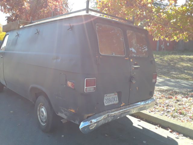 1973 Black Chevrolet G10 van