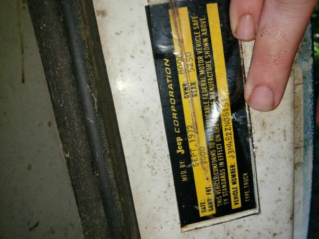 1973 Blue Jeep J4800 Standard Cab Pickup