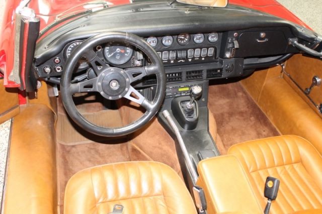1973 Red Jaguar E-Type Convertible
