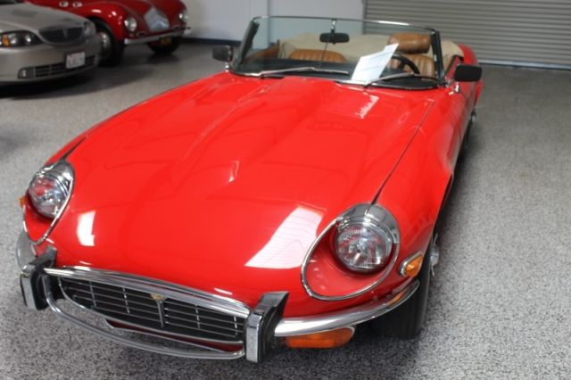 1973 Red Jaguar E-Type Convertible