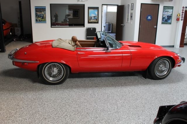 1973 Red Jaguar E-Type Convertible