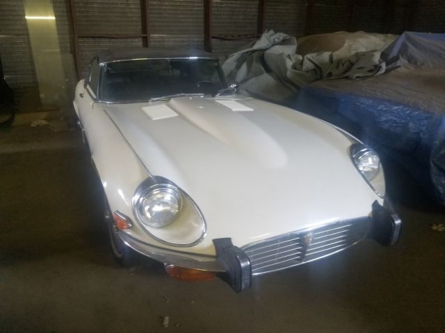 1973 White Jaguar E-Type Convertible