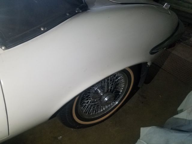 1973 White Jaguar E-Type Convertible