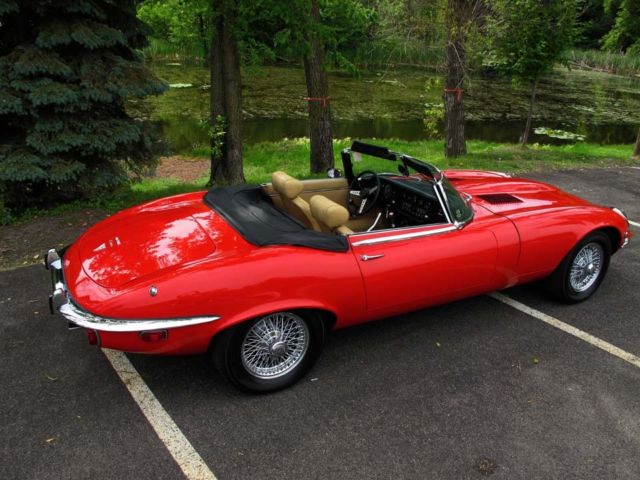 1973 Red Jaguar E-Type Convertible