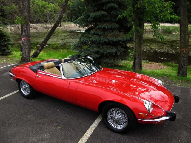 1973 Red Jaguar E-Type Convertible