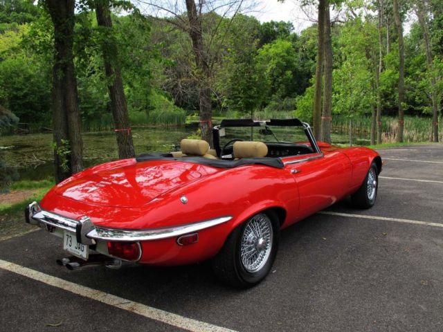 1973 Red Jaguar E-Type Convertible