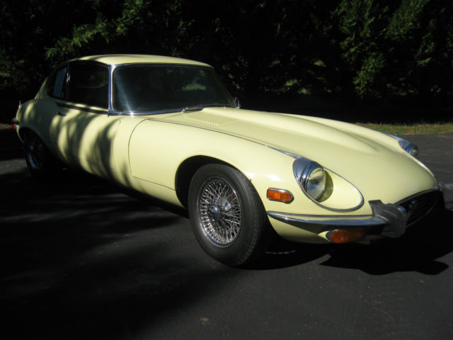 1973 Yellow Jaguar E-Type Coupe