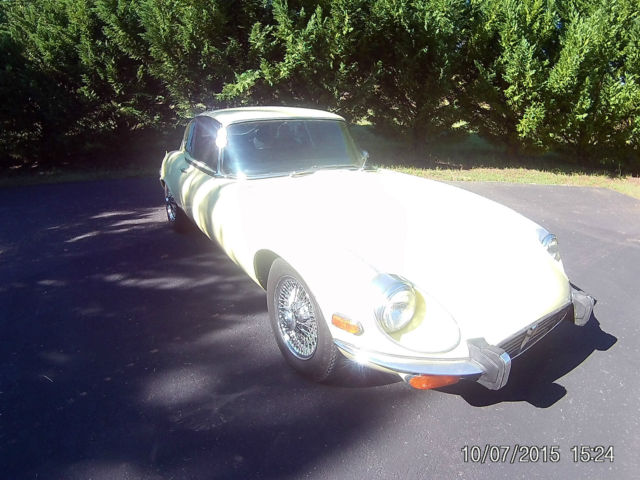 1973 Yellow Jaguar E-Type Coupe