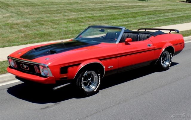 1973 Red Ford Mustang Convertible