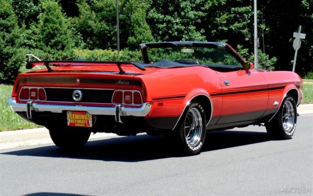 1973 Red Ford Mustang Convertible