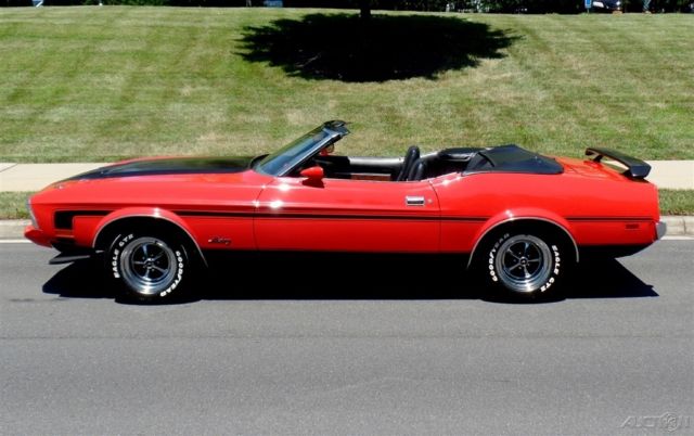 1973 Red Ford Mustang Convertible