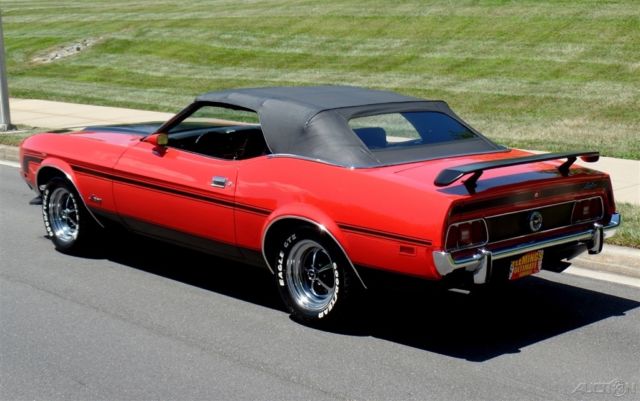 1973 Red Ford Mustang Convertible